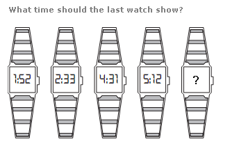 Clock puzzles Question 9